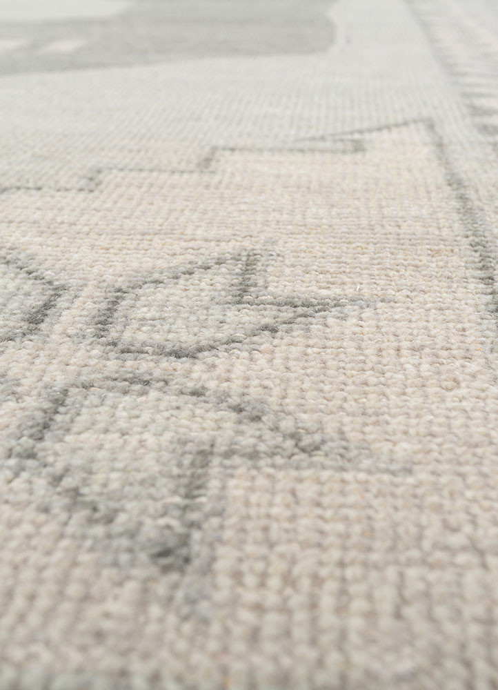 thyme blue wool hand knotted Rug - CloseUp thyme blue wool hand knotted Rug - CloseUp