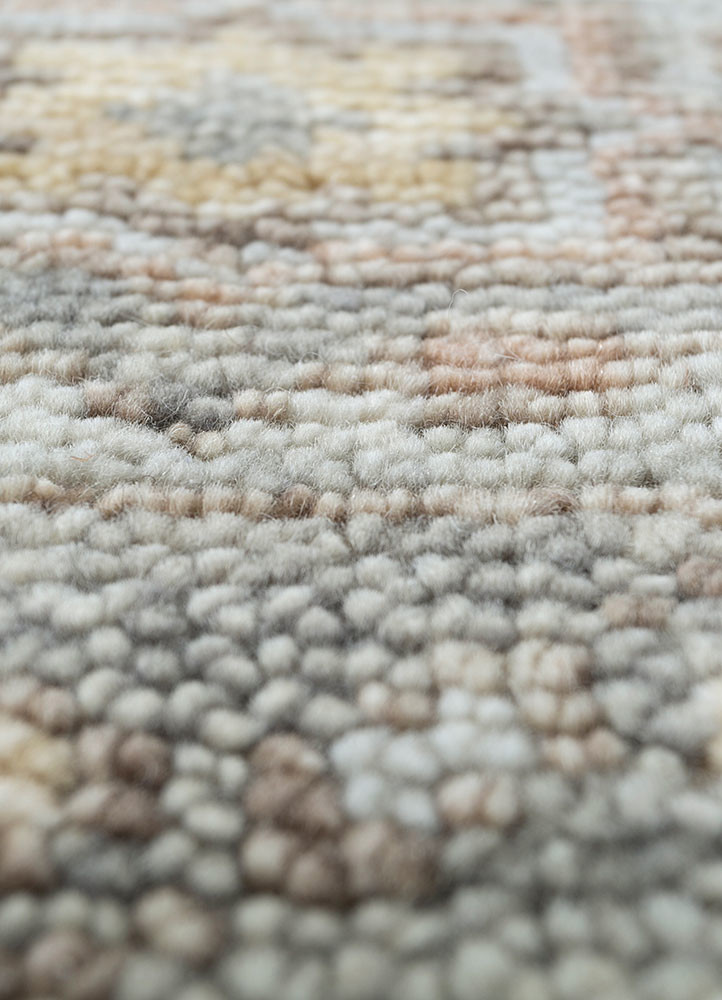 erbe blue wool hand knotted Rug - CloseUp erbe blue wool hand knotted Rug - CloseUp