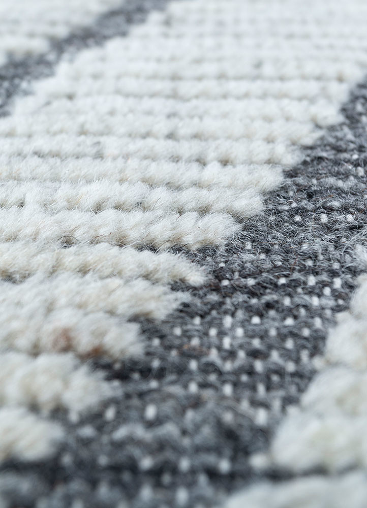 kairos blue wool hand knotted Rug - CloseUp kairos blue wool hand knotted Rug - CloseUp