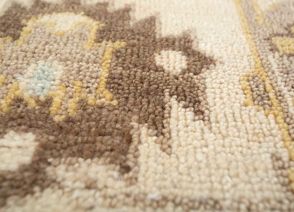 cyanna blue wool hand knotted Rug - CloseUp