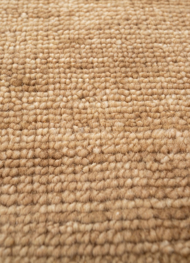 manifest beige and brown wool hand knotted Rug - CloseUp