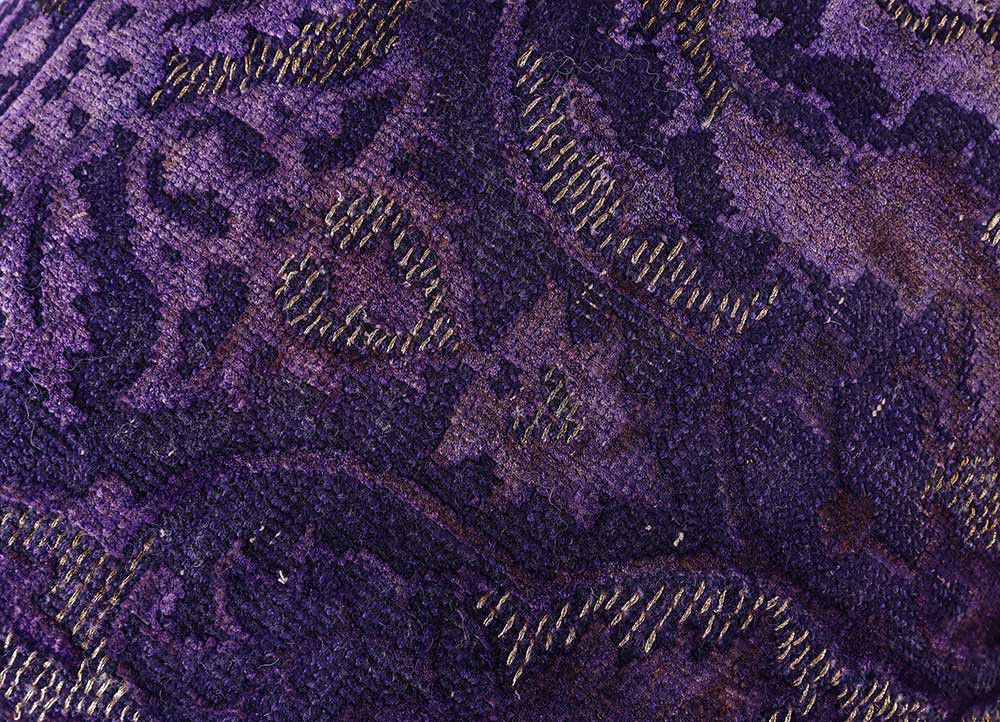 cushion pink and purple wool and silk cushion cover Home Textile - CloseUp cushion pink and purple wool and silk cushion cover Home Textile - CloseUp