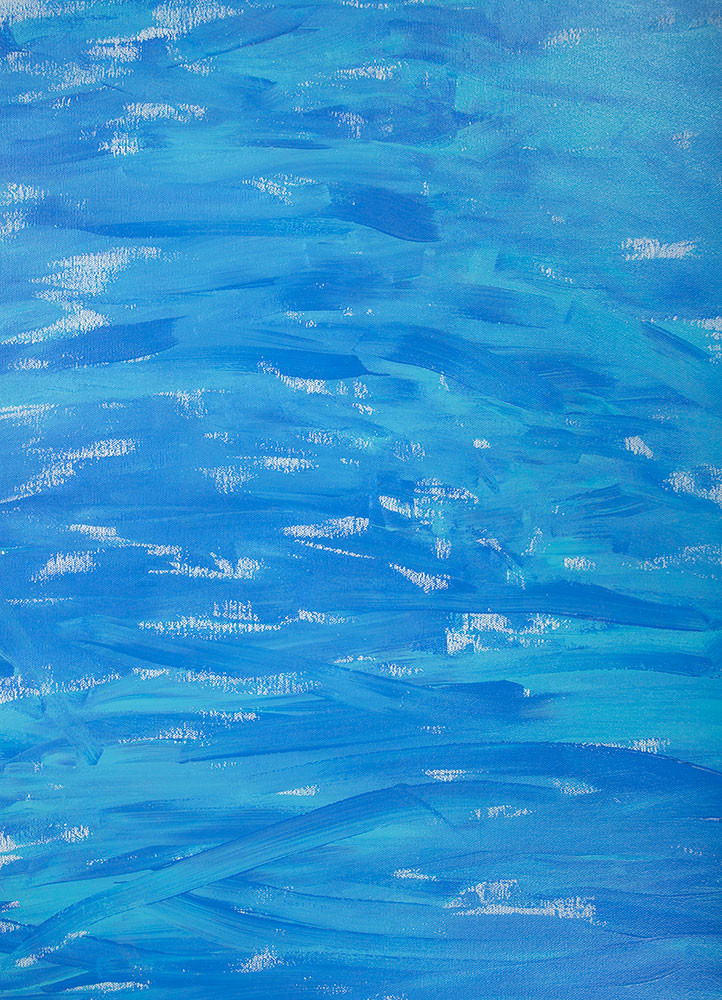 painting blue canvas art work WALL ART & TAPESTRY - CloseUp