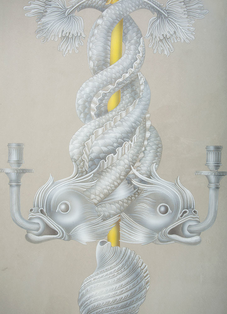 painting grey and black canvas art work WALL ART & TAPESTRY - CloseUp