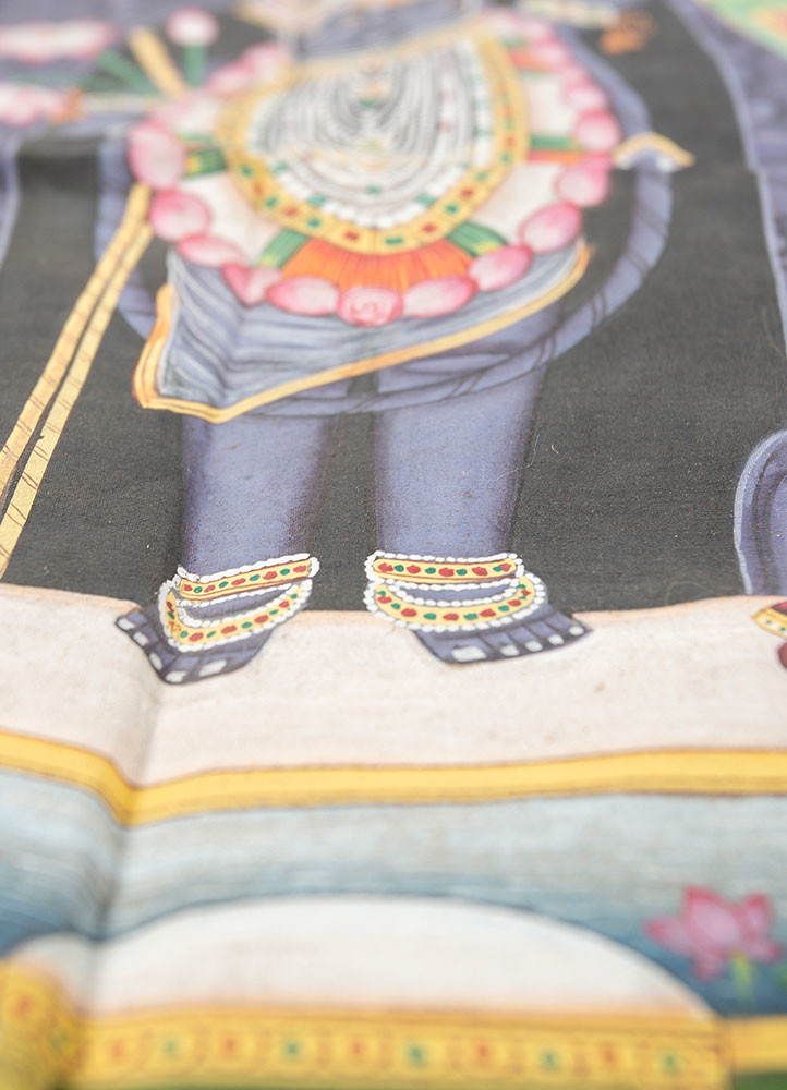 pichwai art pink and purple cotton cloth art work WALL ART & TAPESTRY - CloseUp pichwai art pink and purple cotton cloth art work WALL ART & TAPESTRY - CloseUp