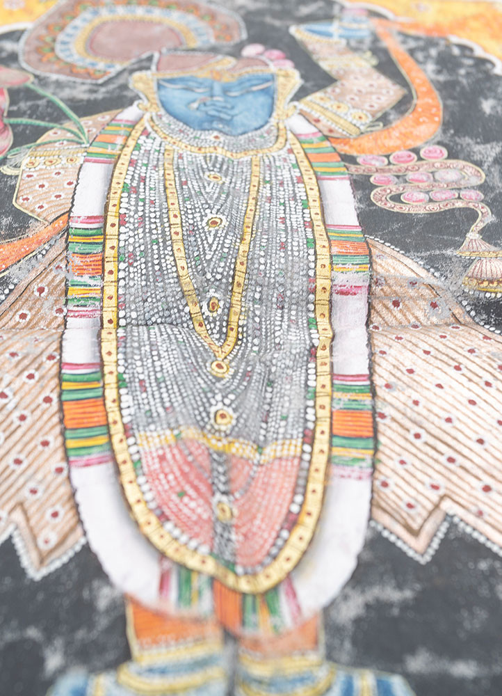 pichwai green cotton cloth art work WALL ART & TAPESTRY - CloseUp pichwai green cotton cloth art work WALL ART & TAPESTRY - CloseUp