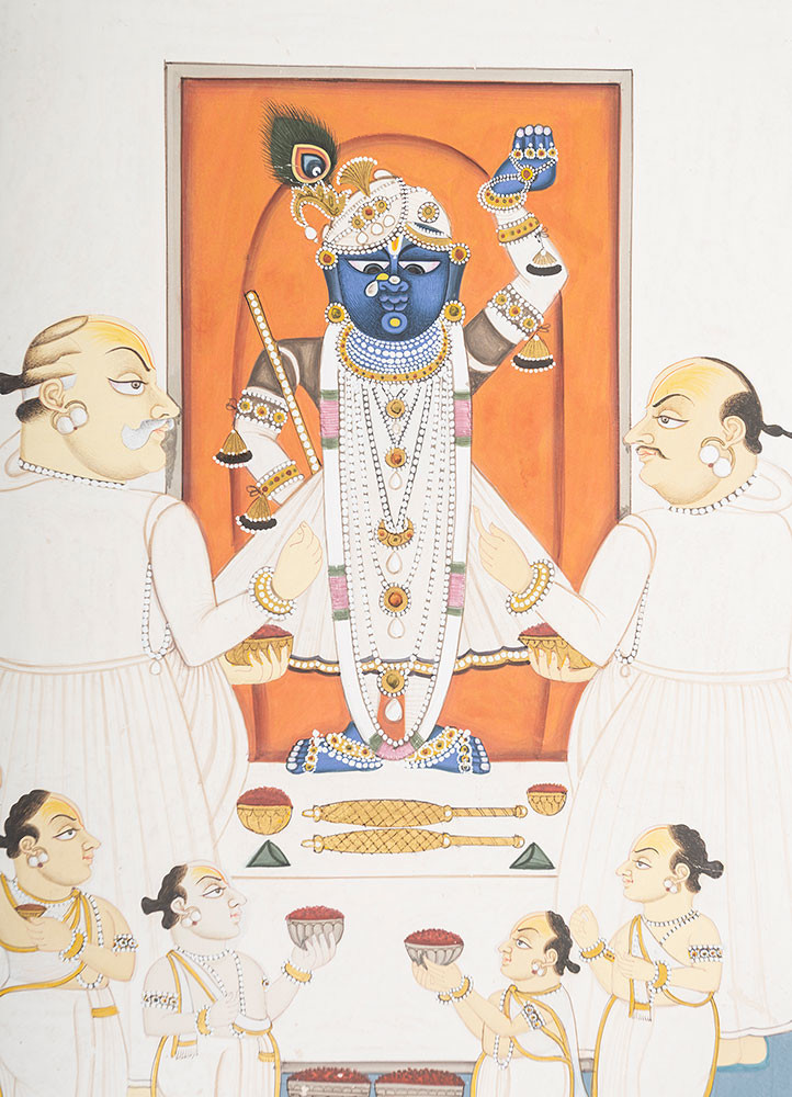 pichwai art red and orange cotton cloth art work WALL ART & TAPESTRY - CloseUp pichwai art red and orange cotton cloth art work WALL ART & TAPESTRY - CloseUp