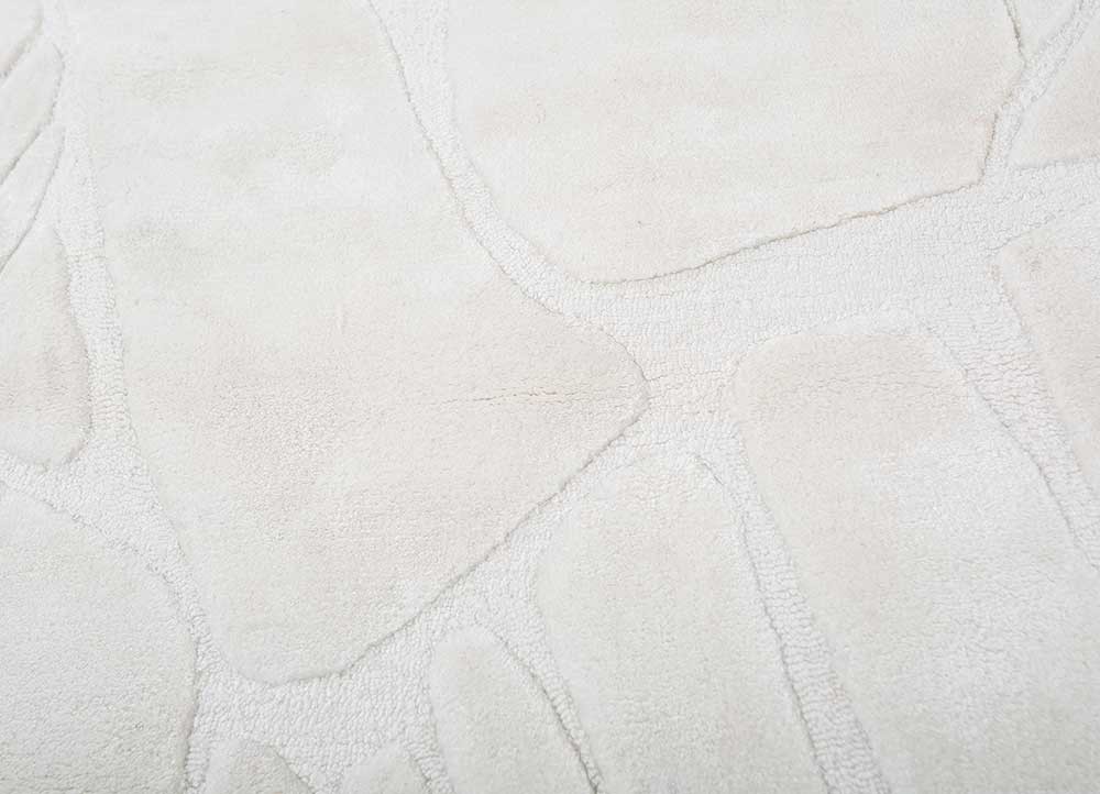 cera ivory viscose hand tufted Rug - CloseUp cera ivory viscose hand tufted Rug - CloseUp