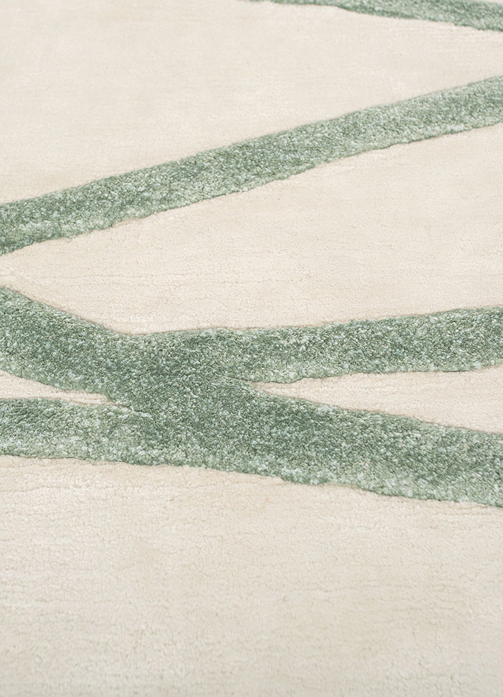 white noise ivory viscose hand tufted Rug - CloseUp white noise ivory viscose hand tufted Rug - CloseUp