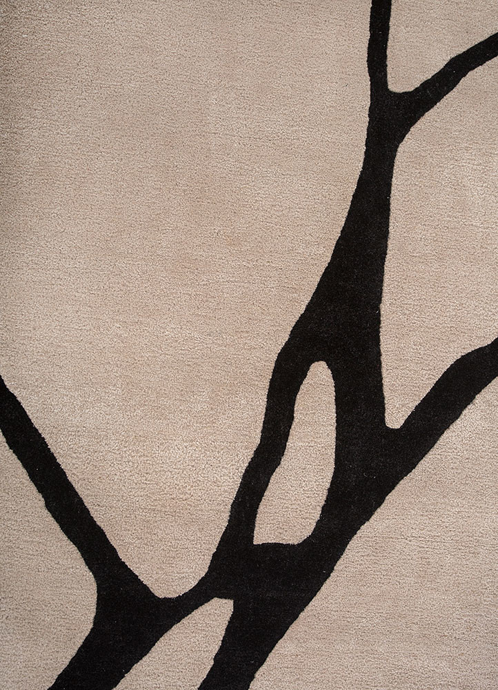 contour ivory wool and bamboo silk hand tufted Rug - CloseUp contour ivory wool and bamboo silk hand tufted Rug - CloseUp