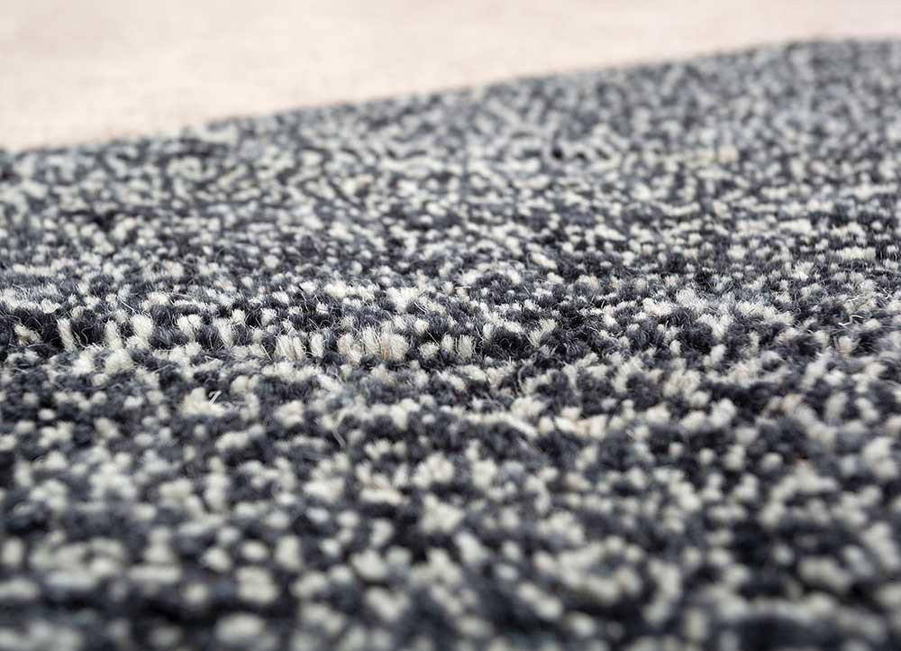 white noise beige and brown wool hand tufted Rug - CloseUp