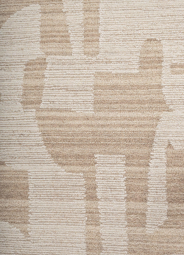 white noise beige and brown wool hand tufted Rug - CloseUp white noise beige and brown wool hand tufted Rug - CloseUp