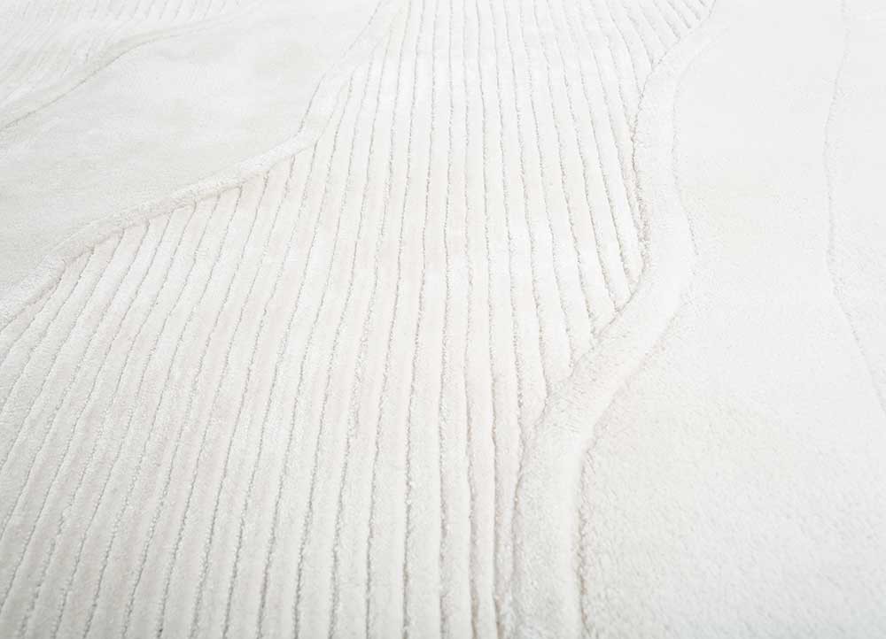 white noise ivory wool and viscose hand tufted Rug - CloseUp white noise ivory wool and viscose hand tufted Rug - CloseUp