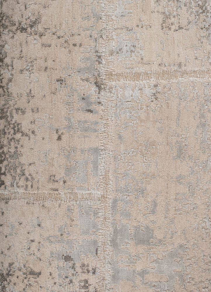 provenance ivory wool and bamboo silk hand knotted Rug - CloseUp provenance ivory wool and bamboo silk hand knotted Rug - CloseUp