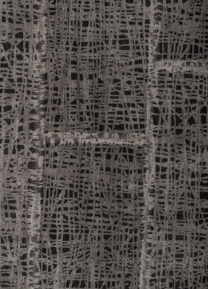 aprezo blue wool and bamboo silk hand knotted Rug - CloseUp aprezo blue wool and bamboo silk hand knotted Rug - CloseUp