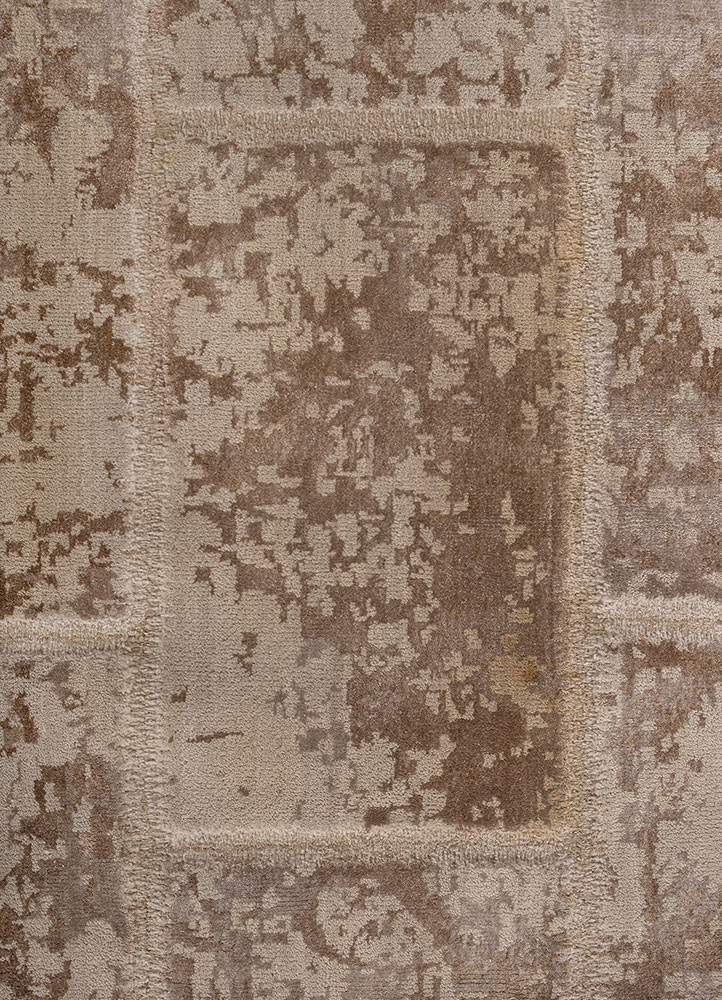 provenance ivory wool and bamboo silk hand knotted Rug - CloseUp provenance ivory wool and bamboo silk hand knotted Rug - CloseUp
