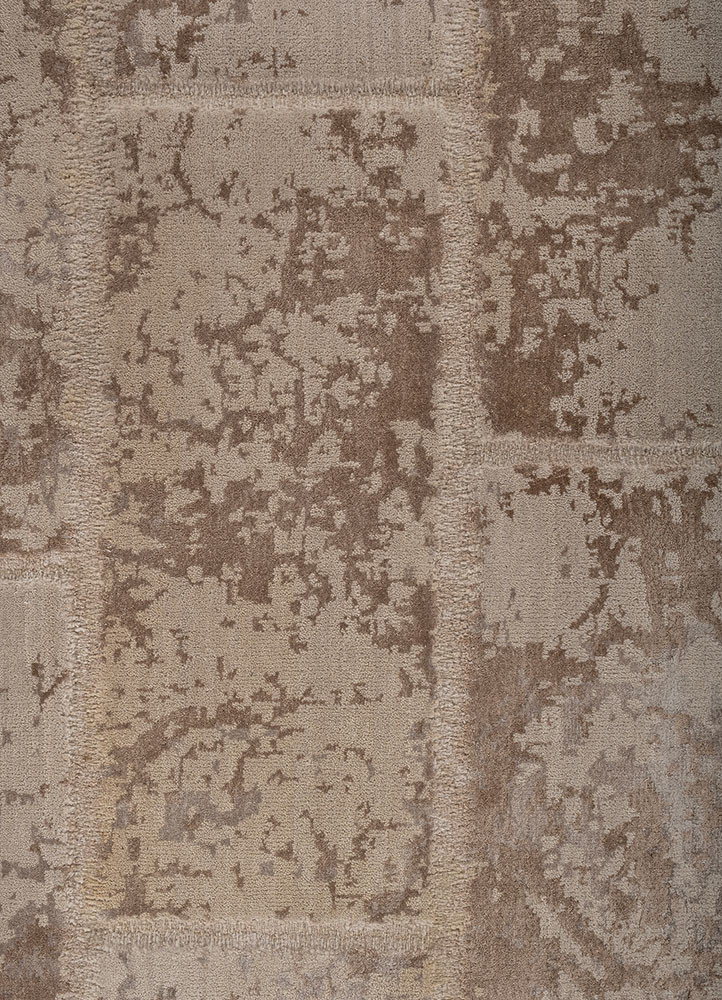 provenance ivory wool and bamboo silk hand knotted Rug - CloseUp