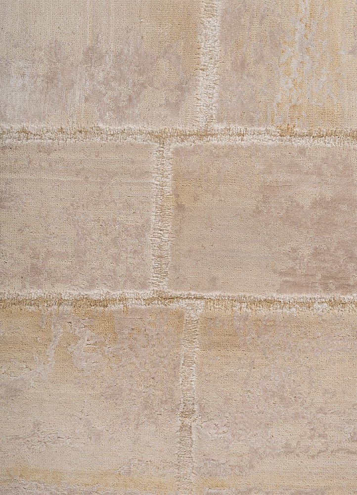 provenance ivory wool and bamboo silk hand knotted Rug - CloseUp provenance ivory wool and bamboo silk hand knotted Rug - CloseUp
