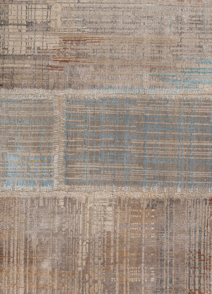 provenance ivory wool and bamboo silk hand knotted Rug - CloseUp provenance ivory wool and bamboo silk hand knotted Rug - CloseUp