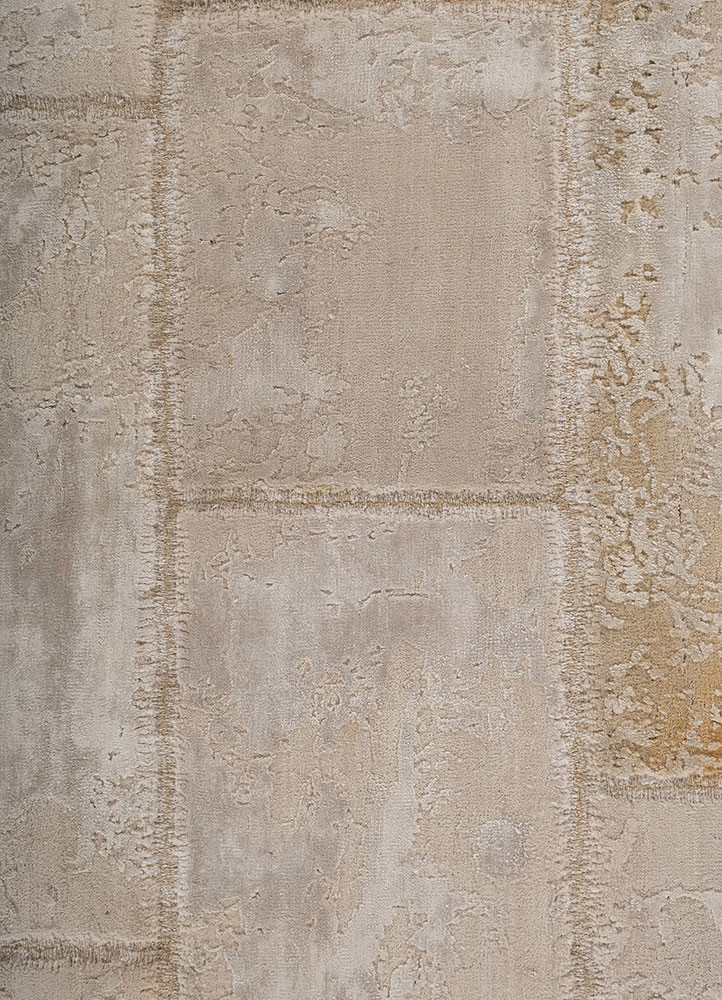 aprezo ivory wool and bamboo silk hand knotted Rug - CloseUp aprezo ivory wool and bamboo silk hand knotted Rug - CloseUp