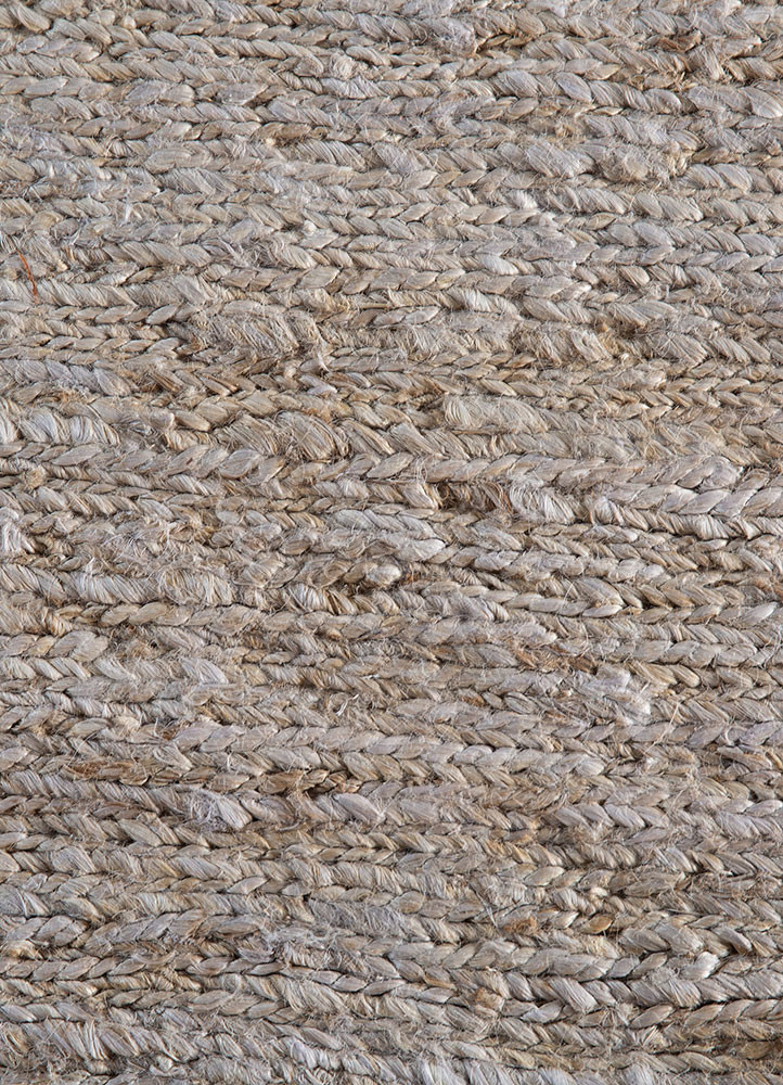 hula grey and black jute and hemp hand knotted Rug - CloseUp