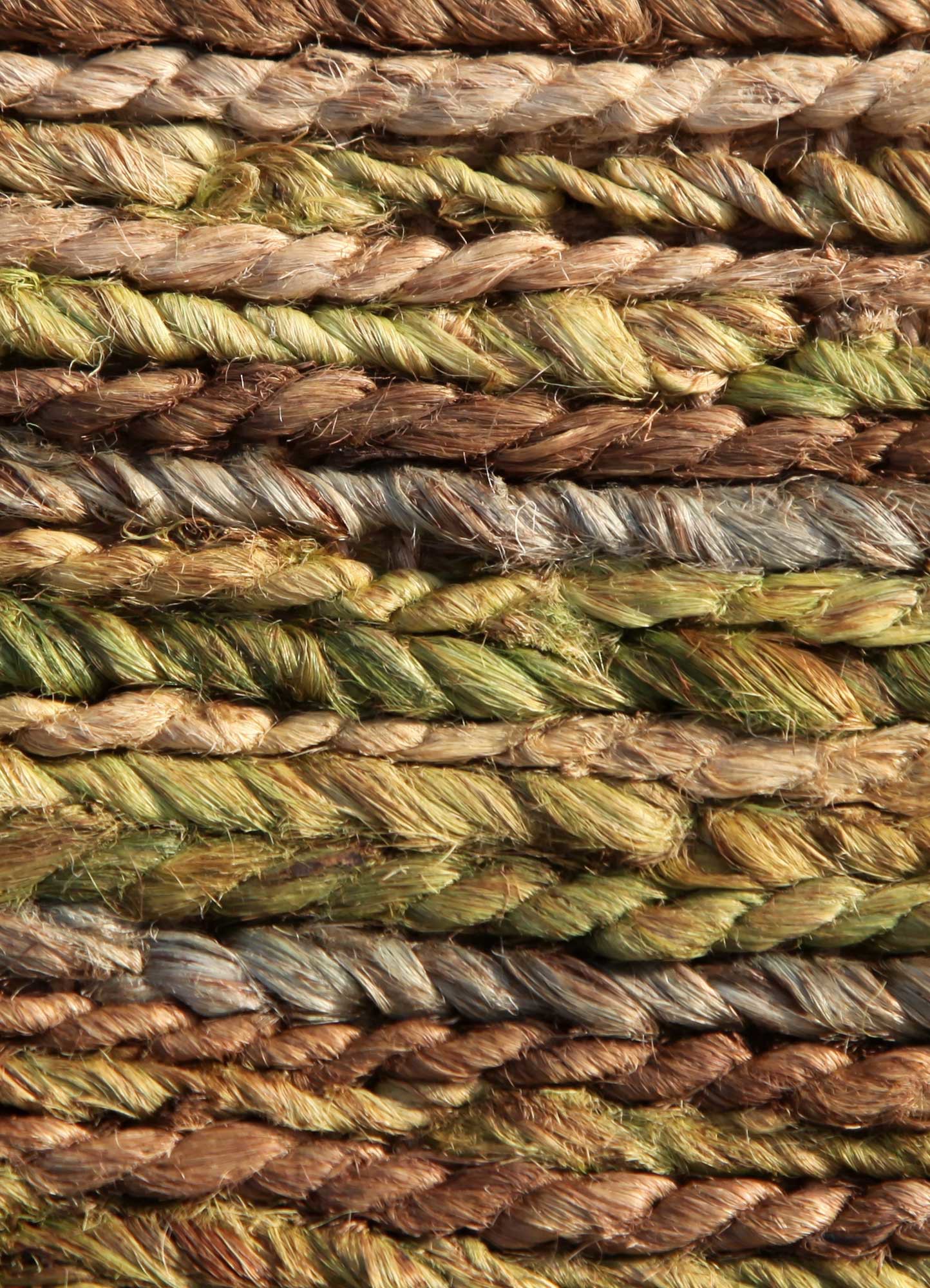 hula green jute and hemp hand knotted Rug - CloseUp