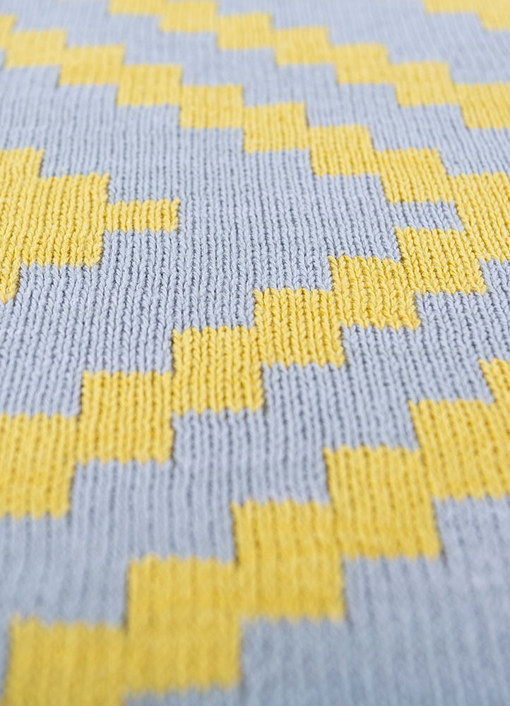 bespoke sile grey and black polyester hand loom Home Textile - CloseUp