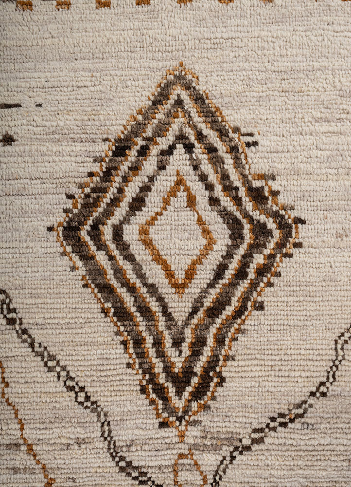 manifest ivory afghan wool hand knotted Rug - CloseUp