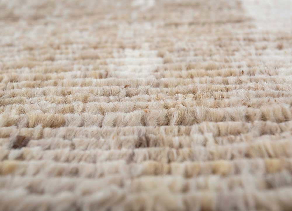 Uvenuti Ivory Hand Knotted Afghan Wool Rugs - Re-1345 - Jaipur Rugs IN