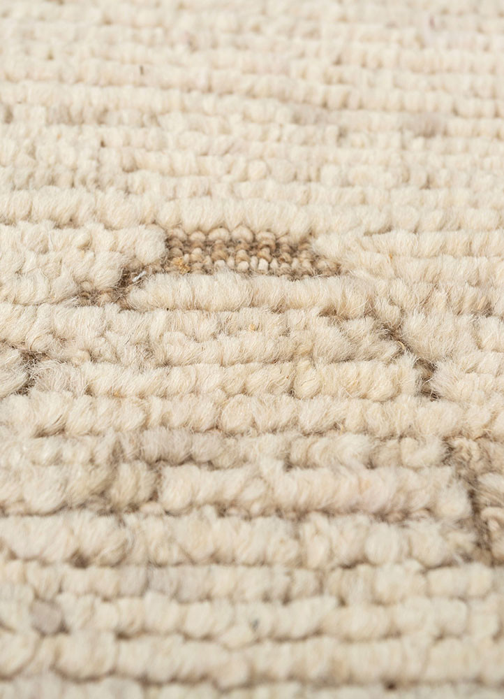 manifest ivory afghan wool hand knotted Rug - CloseUp