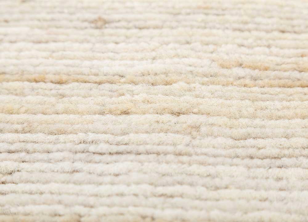 blythe beige and brown afghan wool hand knotted Rug - CloseUp