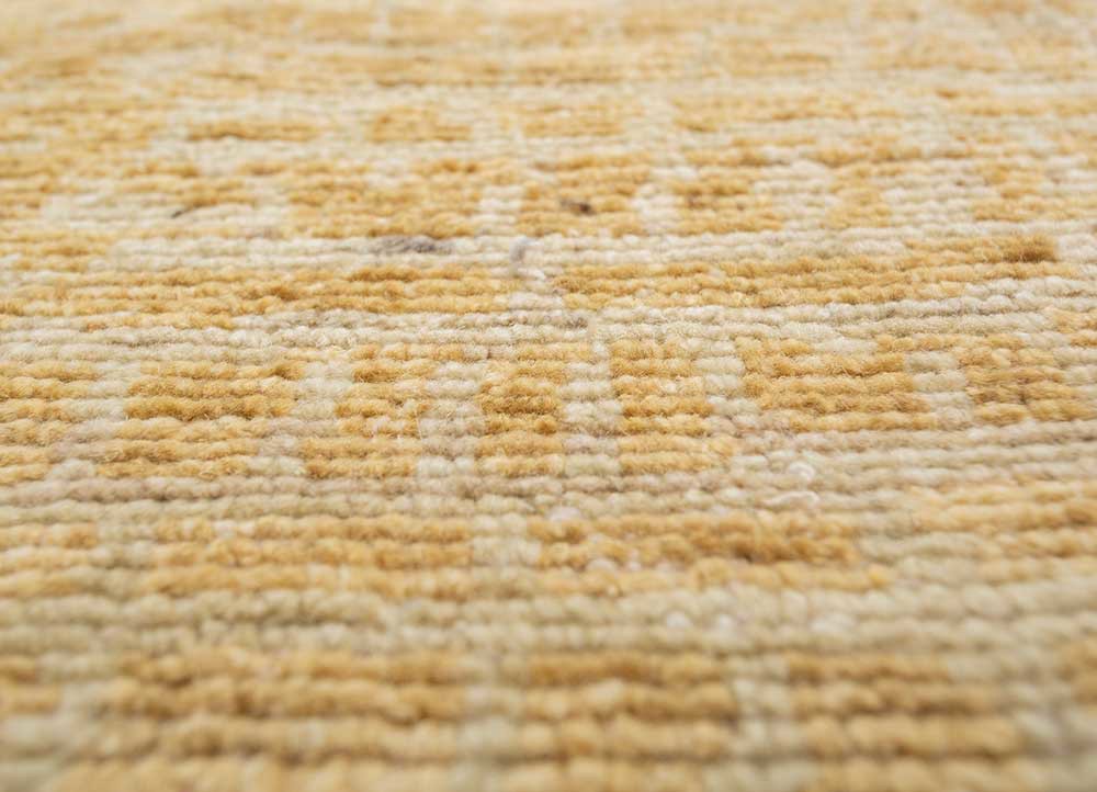 manifest gold afghan wool hand knotted Rug - CloseUp manifest gold afghan wool hand knotted Rug - CloseUp