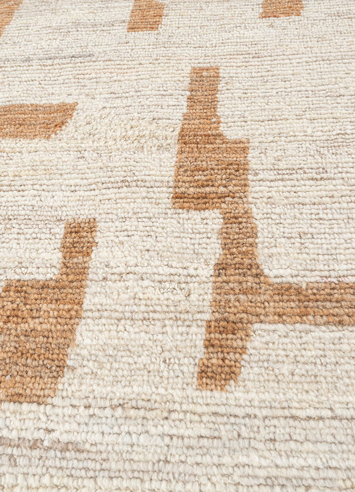 manifest ivory afghan wool hand knotted Rug - CloseUp