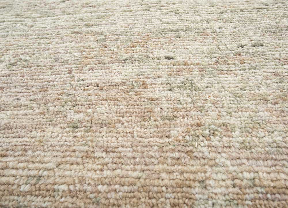 uvenuti green afghan wool hand knotted Rug - CloseUp