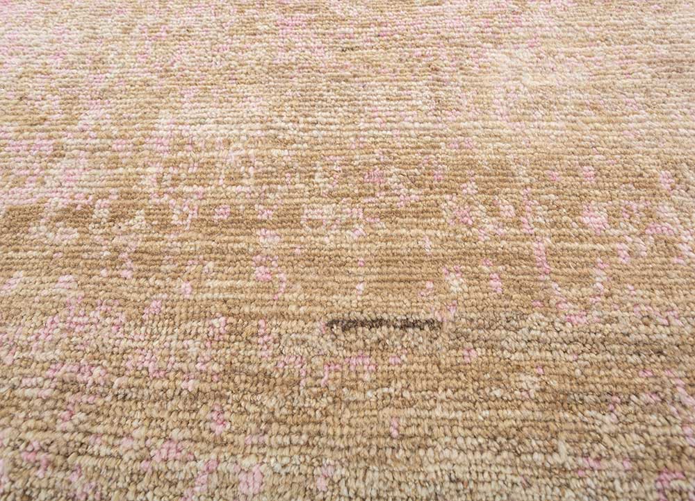 uvenuti beige and brown afghan wool hand knotted Rug - CloseUp