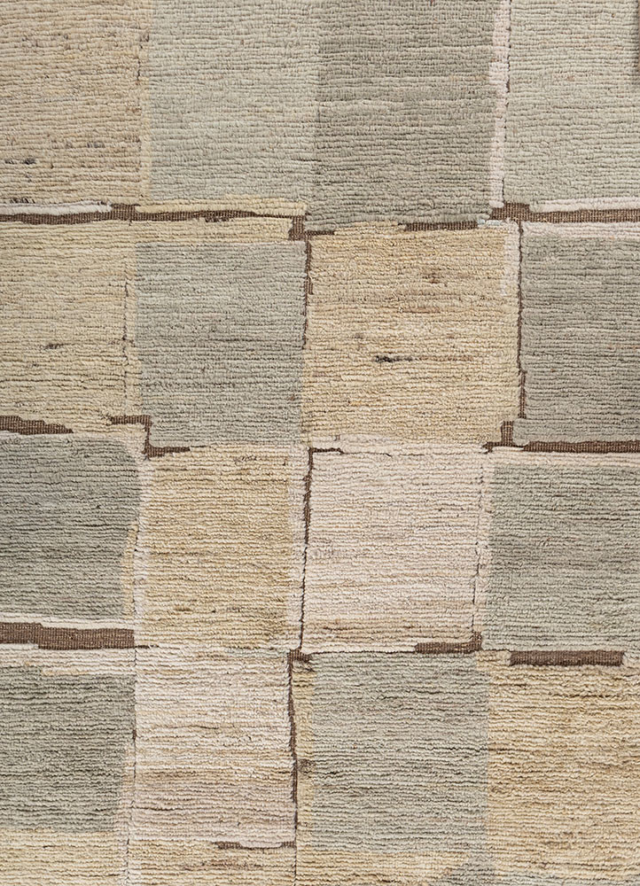 aprezo green wool hand knotted Rug - CloseUp aprezo green wool hand knotted Rug - CloseUp