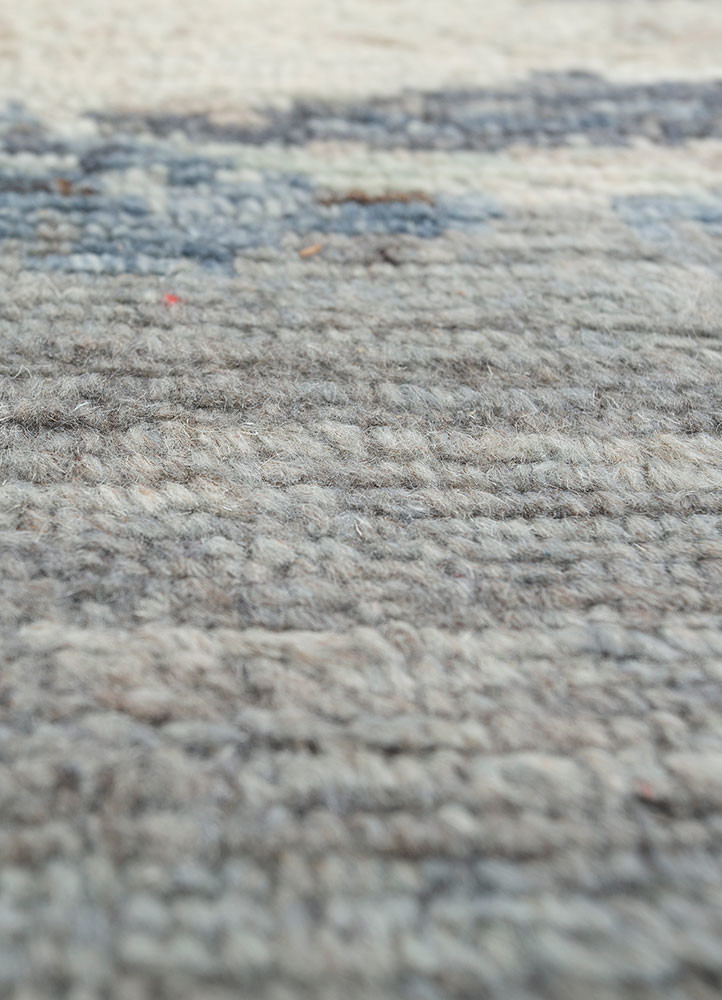 entropy blue wool hand knotted Rug - CloseUp entropy blue wool hand knotted Rug - CloseUp