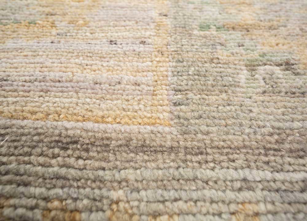 erbe blue wool hand knotted Rug - CloseUp