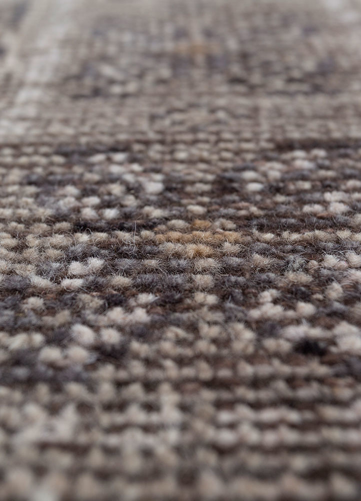 erbe grey and black wool hand knotted Rug - CloseUp erbe grey and black wool hand knotted Rug - CloseUp