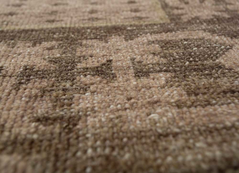 erbe green wool hand knotted Rug - CloseUp erbe green wool hand knotted Rug - CloseUp