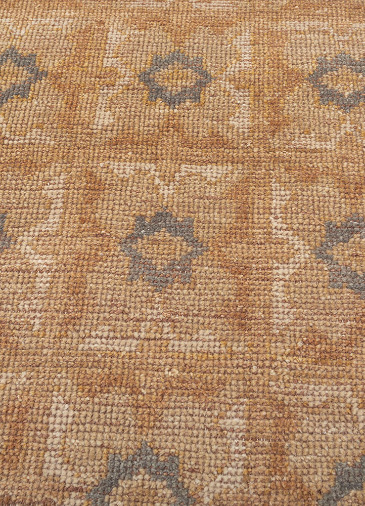 erbe red and orange wool hand knotted Rug - CloseUp erbe red and orange wool hand knotted Rug - CloseUp