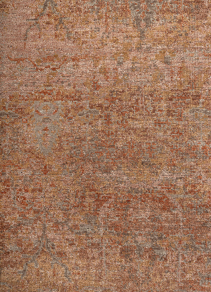 erbe beige and brown wool hand knotted Rug - CloseUp erbe beige and brown wool hand knotted Rug - CloseUp