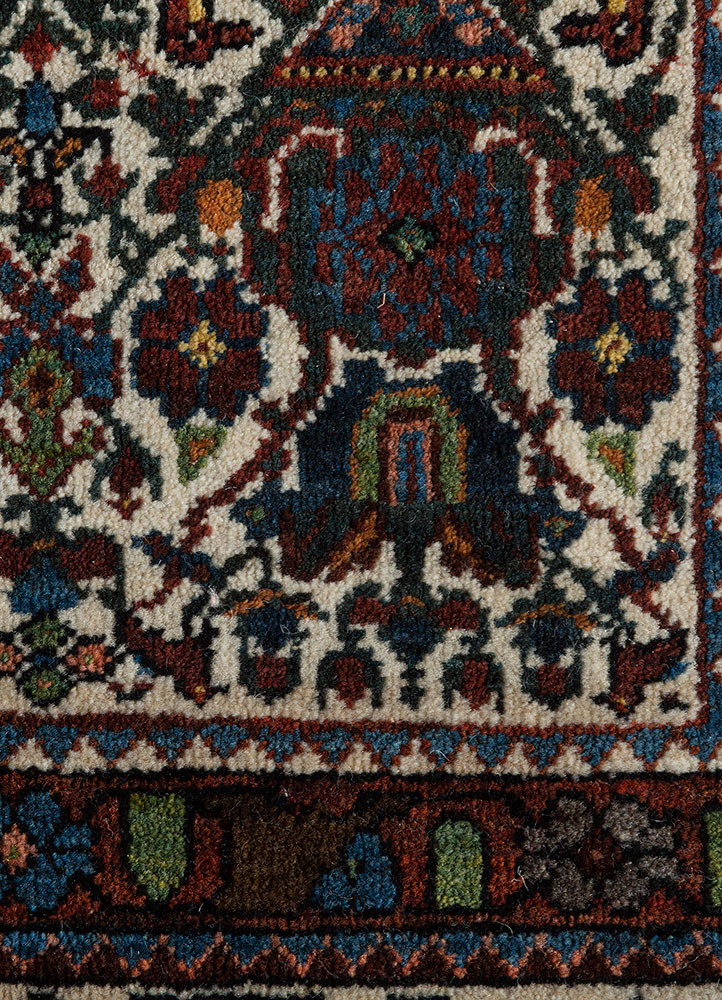 aalam blue wool hand knotted Rug - CloseUp aalam blue wool hand knotted Rug - CloseUp