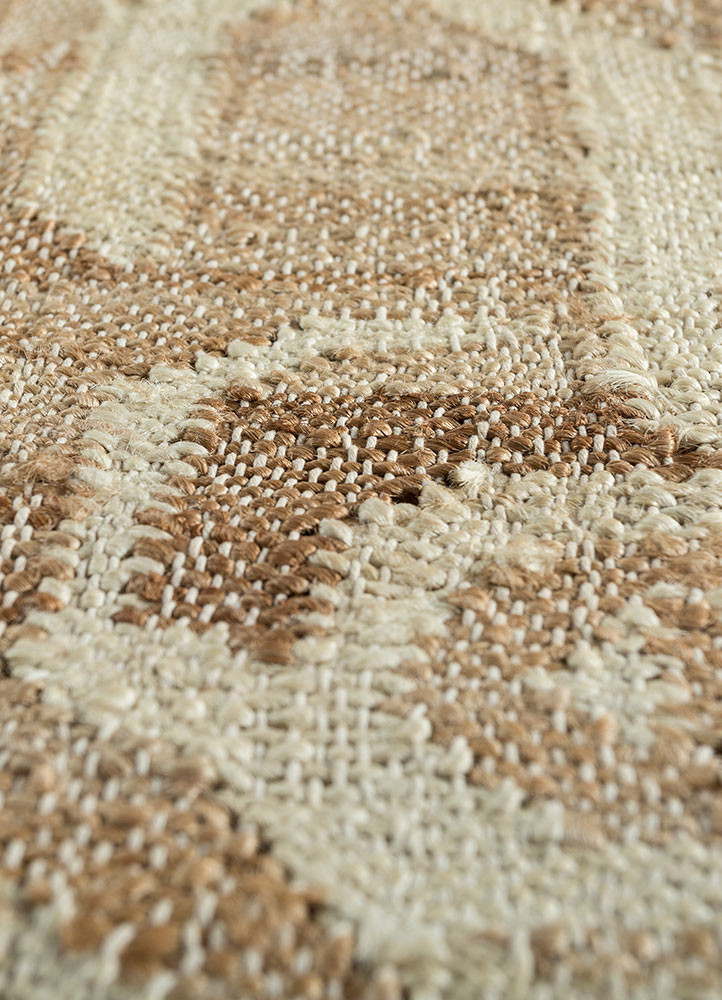 abrash beige and brown jute and hemp flat weaves Rug - CloseUp abrash beige and brown jute and hemp flat weaves Rug - CloseUp