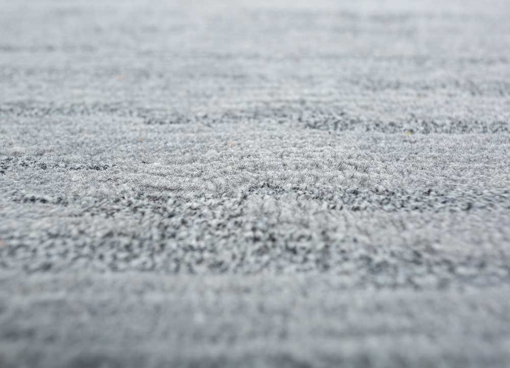 hula grey and black polyester hand knotted Rug - CloseUp