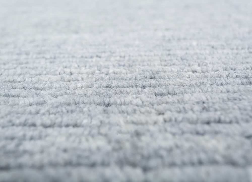 hula blue wool hand knotted Rug - CloseUp