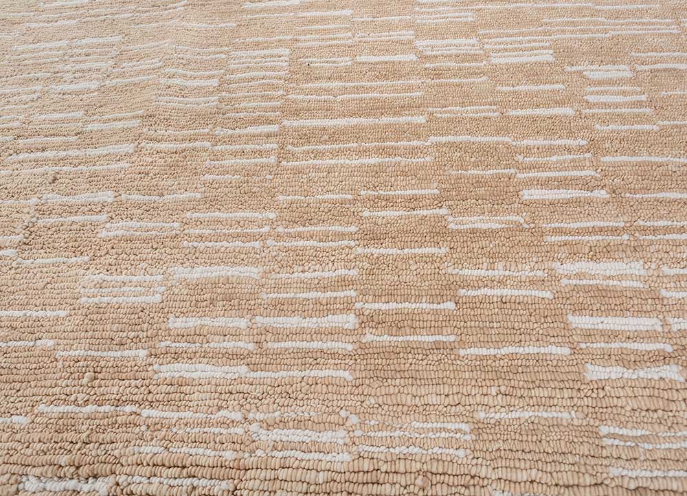 blythe ivory wool hand knotted Rug - CloseUp