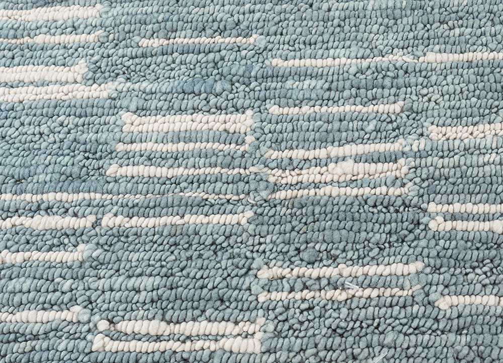 blythe ivory wool hand knotted Rug - CloseUp