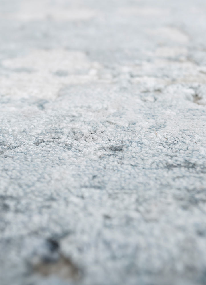 entropy blue wool and viscose hand knotted Rug - CloseUp entropy blue wool and viscose hand knotted Rug - CloseUp