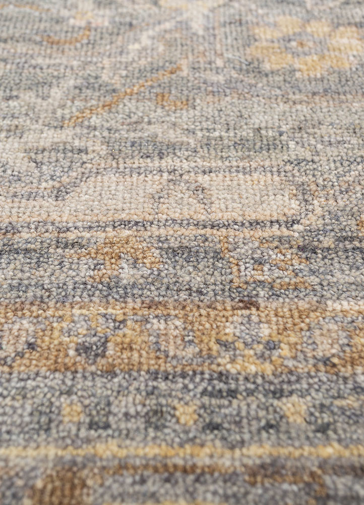 viscaya blue wool hand knotted Rug - CloseUp
